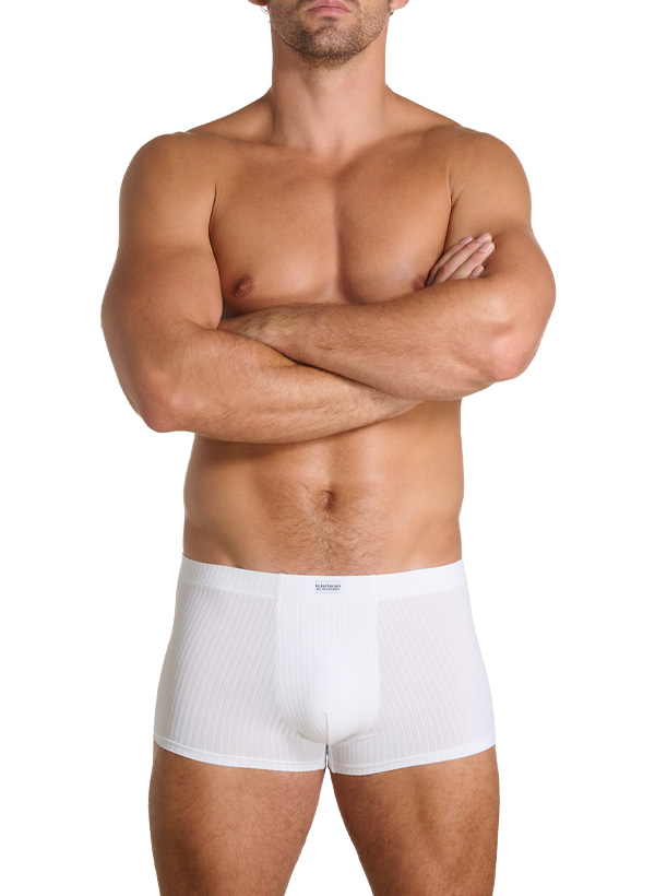 bruno banani Herren Unterwäsche weiß Mikrofaser/Funktion unifarben