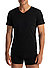 T-Shirt, Baumwoll-Stretch, schwarz - schwarz