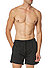 Badeshorts, Mikrofaser-Stretch, schwarz - schwarz