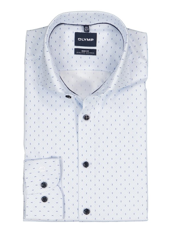 OLYMP Herren Hemd blau Baumwoll-Stretch