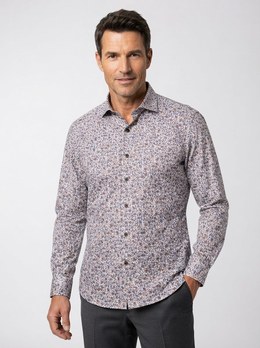 Hemd, Body, Baumwoll-Stretch, Kent, multicolor floral