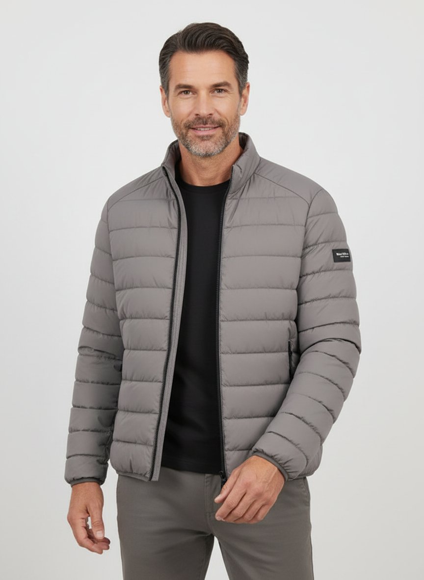 Steppjacke, Mikrofaser wasserabweisend, graphite dust