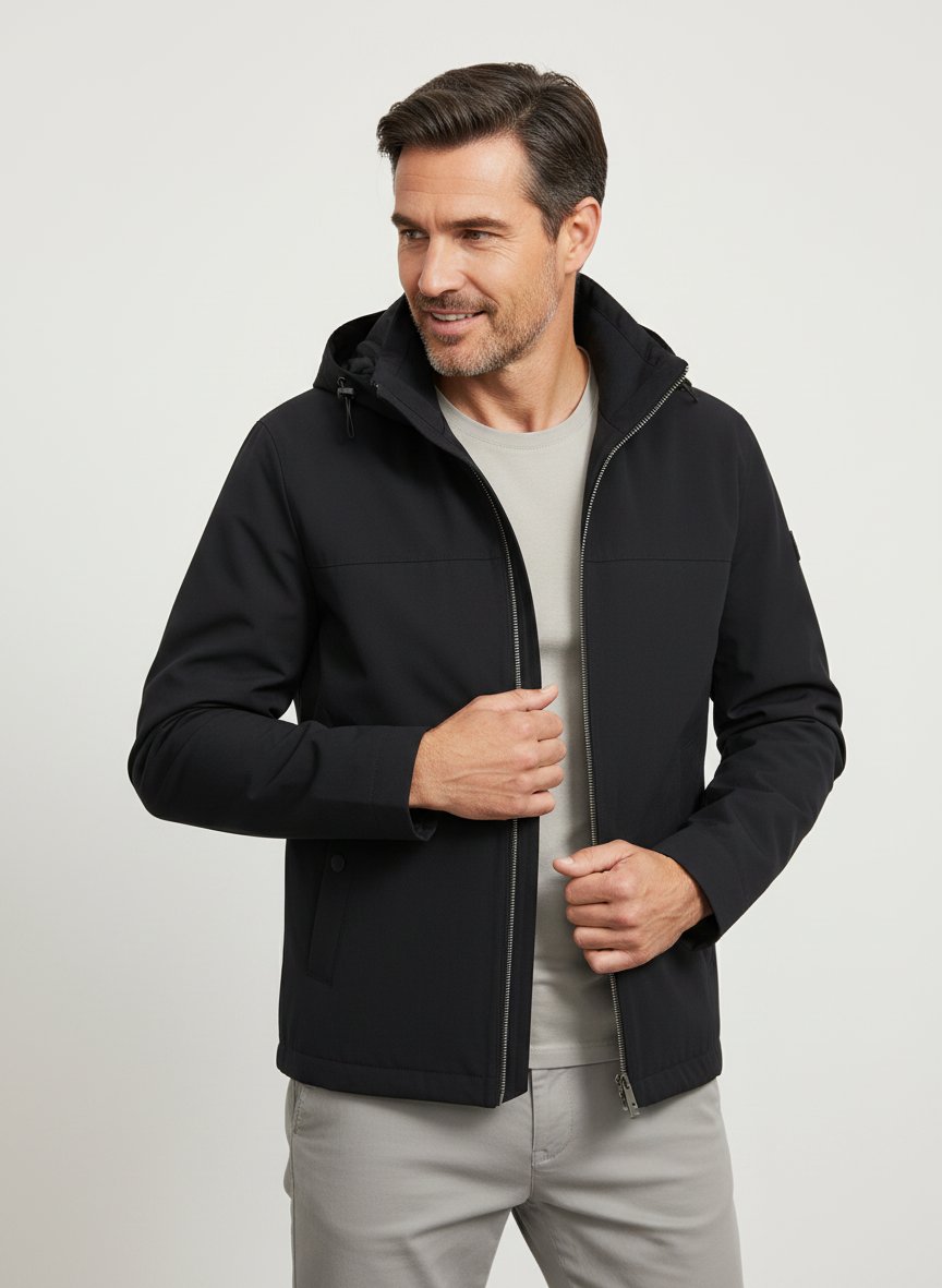Blouson, Baumwolle-Mikrofaser wasserabweisend, black