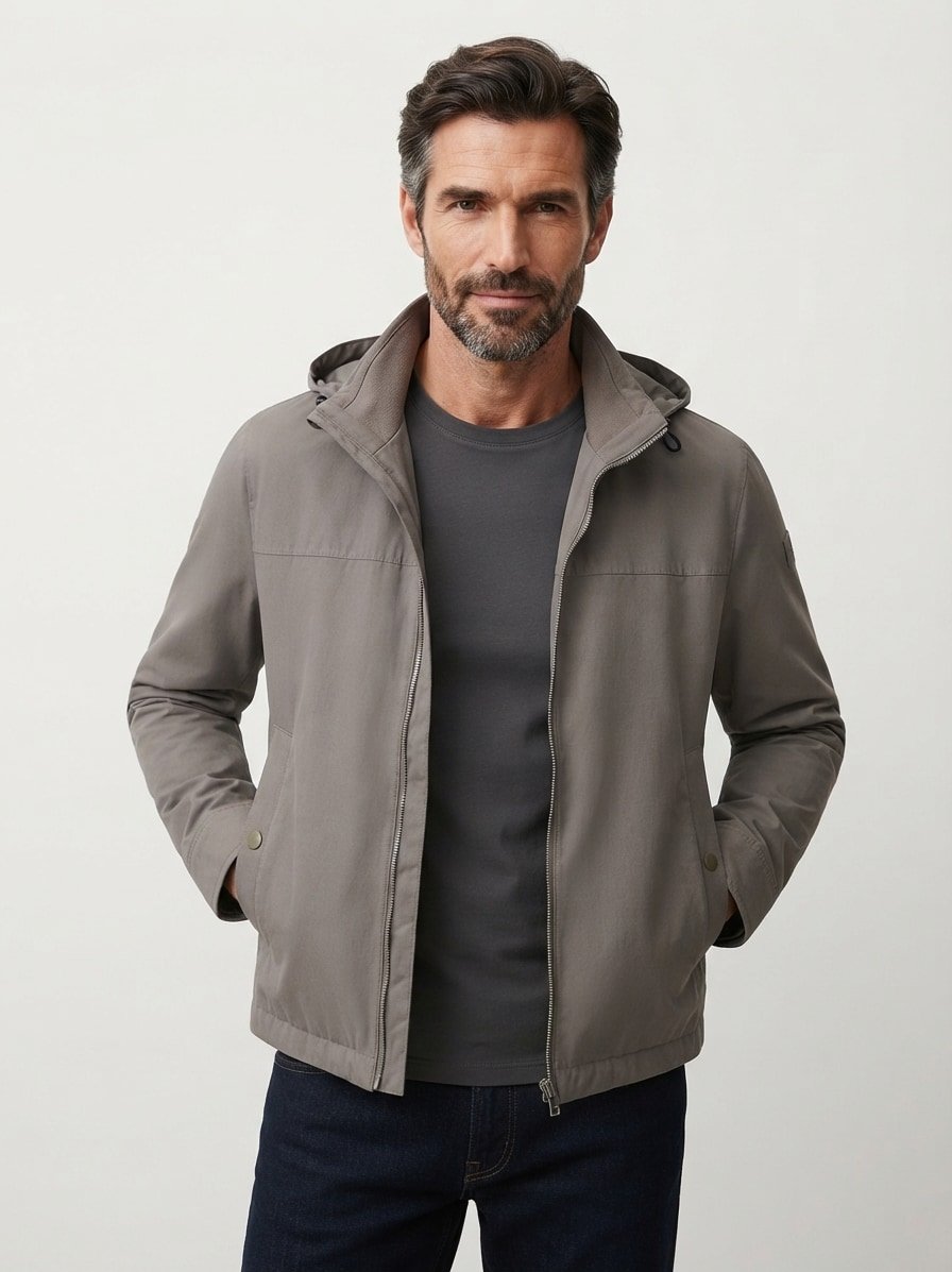 Blouson, Baumwolle-Mikrofaser wasserabweisend, graphite dust