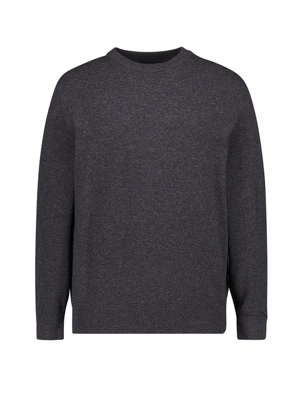 Troyer, Baumwolle-Wolle, dark grey melange