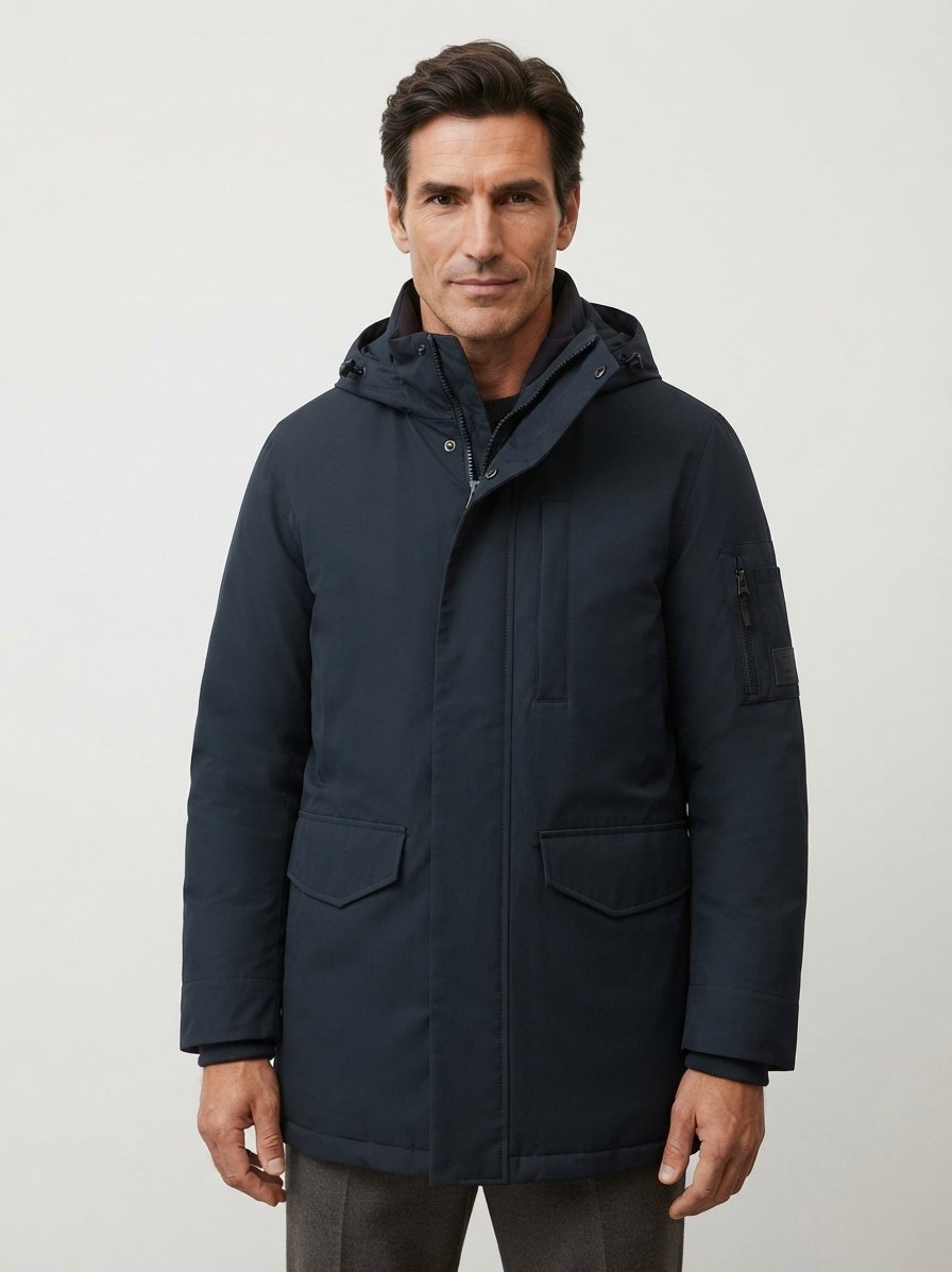 Jacke, Mikrofaser wasserabweisend, dark navy
