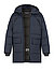 Daunenparka, Mikrofaser wasserabweisend, dark navy - dark navy
