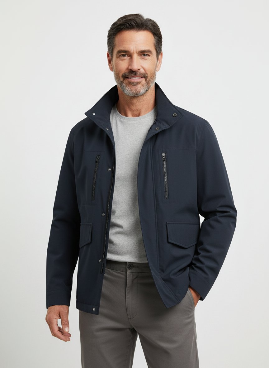 Jacke, Mikrofaser wasserabweisend, peppercorn grey