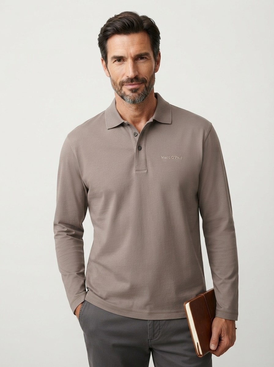 Polo-Shirt, Relaxed, Jersey, graphite dust