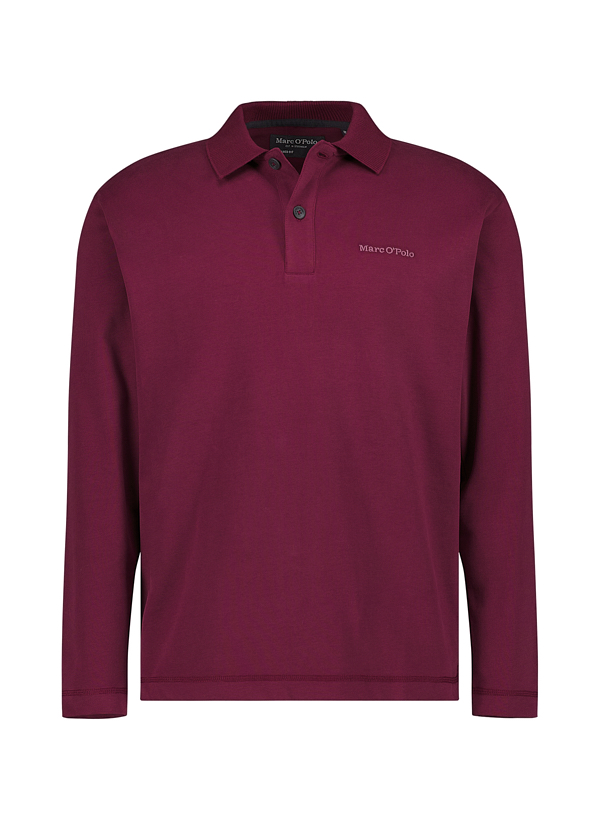 Polo-Shirt, Relaxed, Jersey, dark burgundy