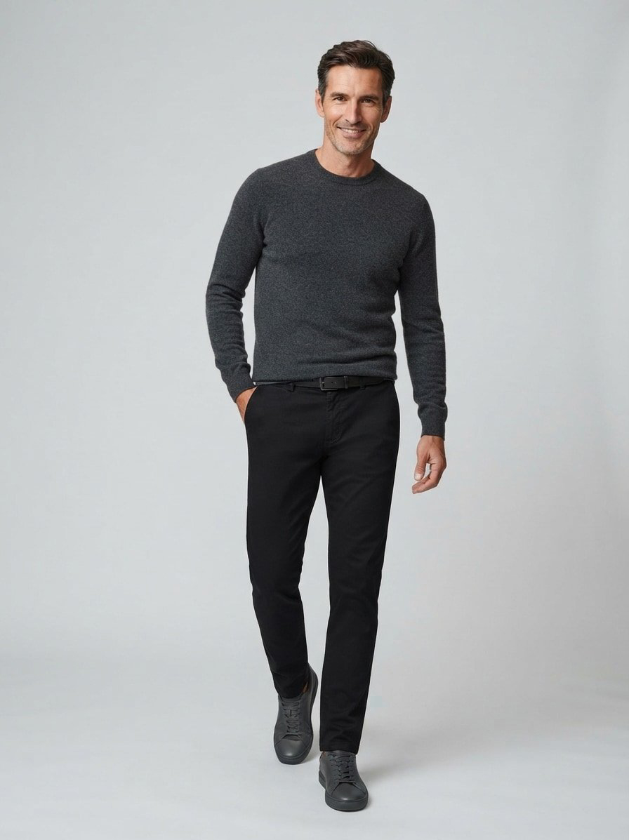 Chino, Regular Fit, Baumwoll-Stretch, night blue