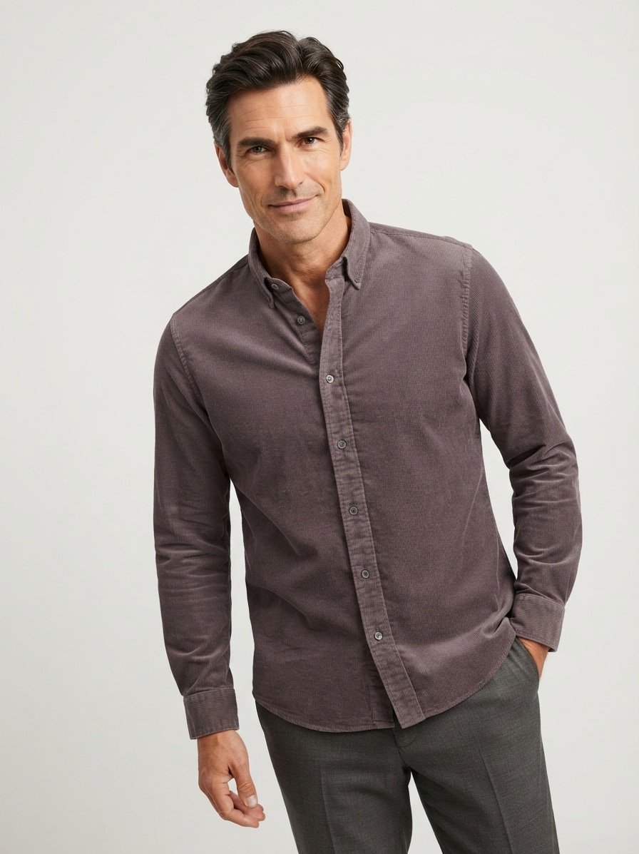 Hemd, Regular, Cord, Button-Down, wooden earth