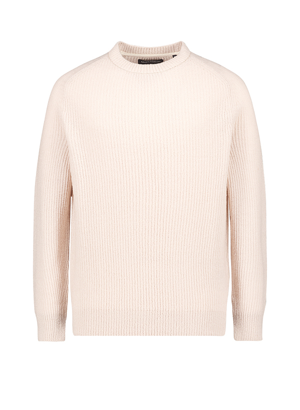 Pullover, Wolle-Baumwolle, linen beige strukturiert