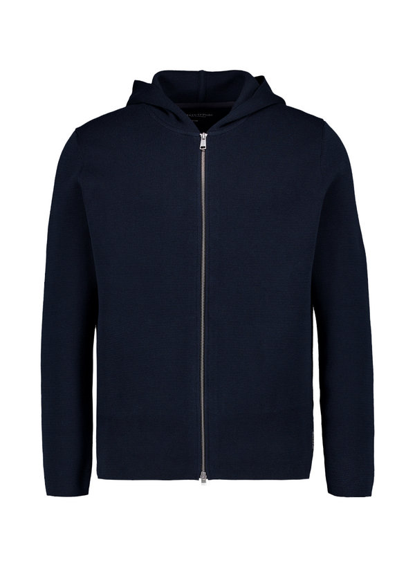 Cardigan, Bio Baumwolle, dunkelblau, strukturiert