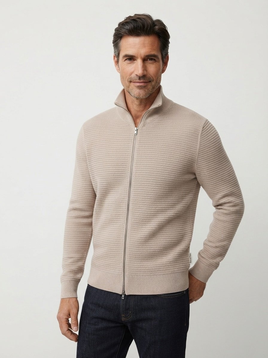 Cardigan, Baumwolle, grey silk