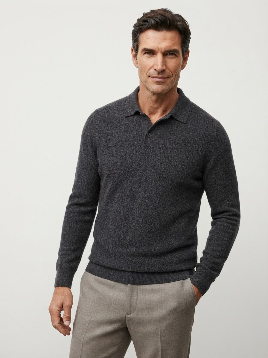 Pullover, Baumwolle-Wolle, dark grey melange