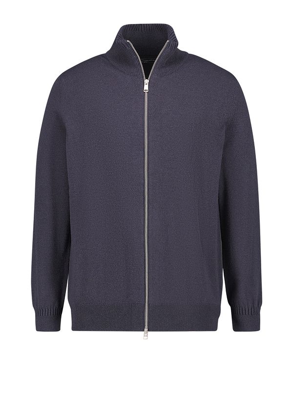 Cardigan, Baumwolle-Wolle, navy meliert