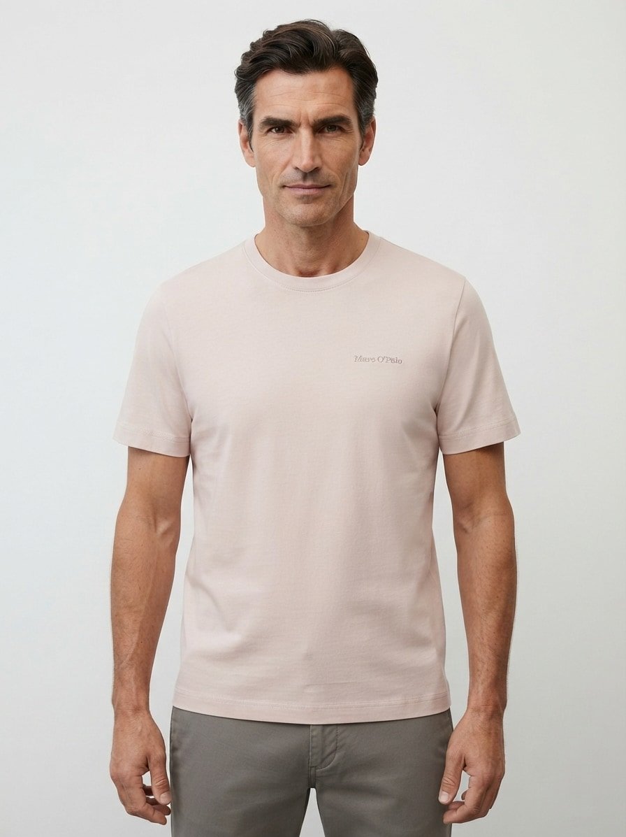 T-Shirt, Regular, Baumwolle, mit Rückenprint, grey silk