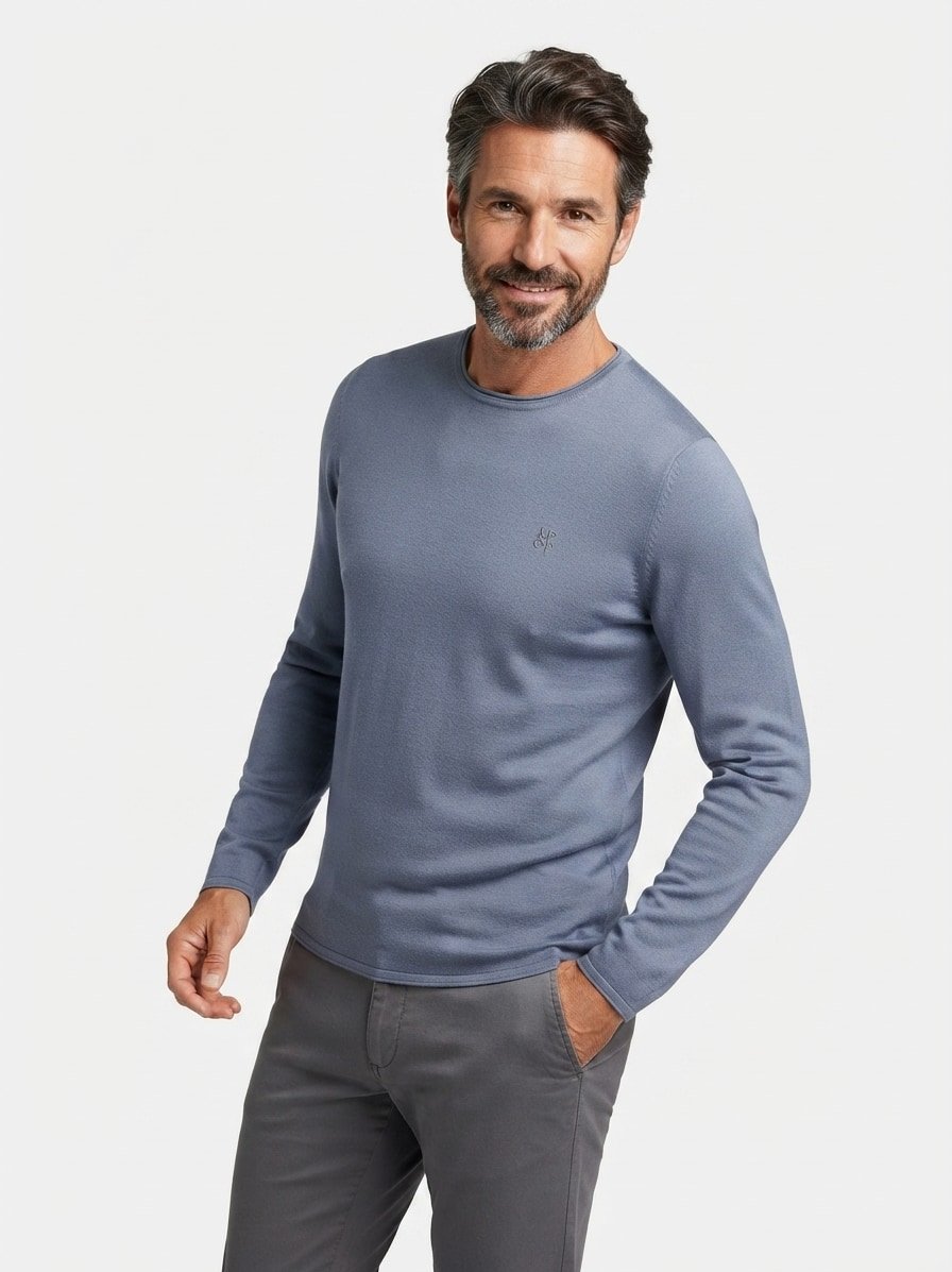 Pullover, Baumwolle, black pepper