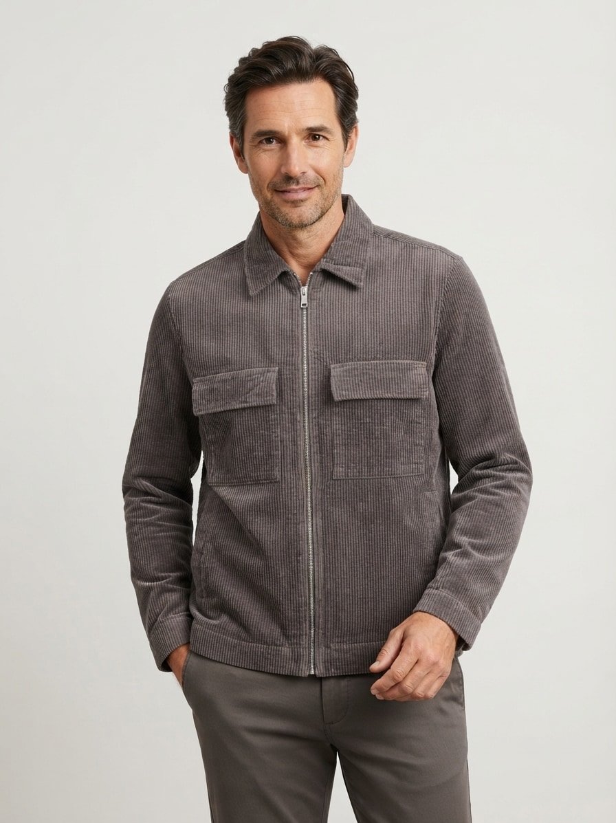 Overshirt, Cord, wooden earth