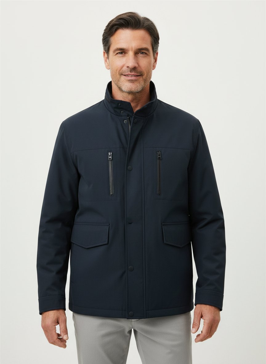 Jacke, Big&Tall, Mikrofaser wasserabweisend, peppercorn grey