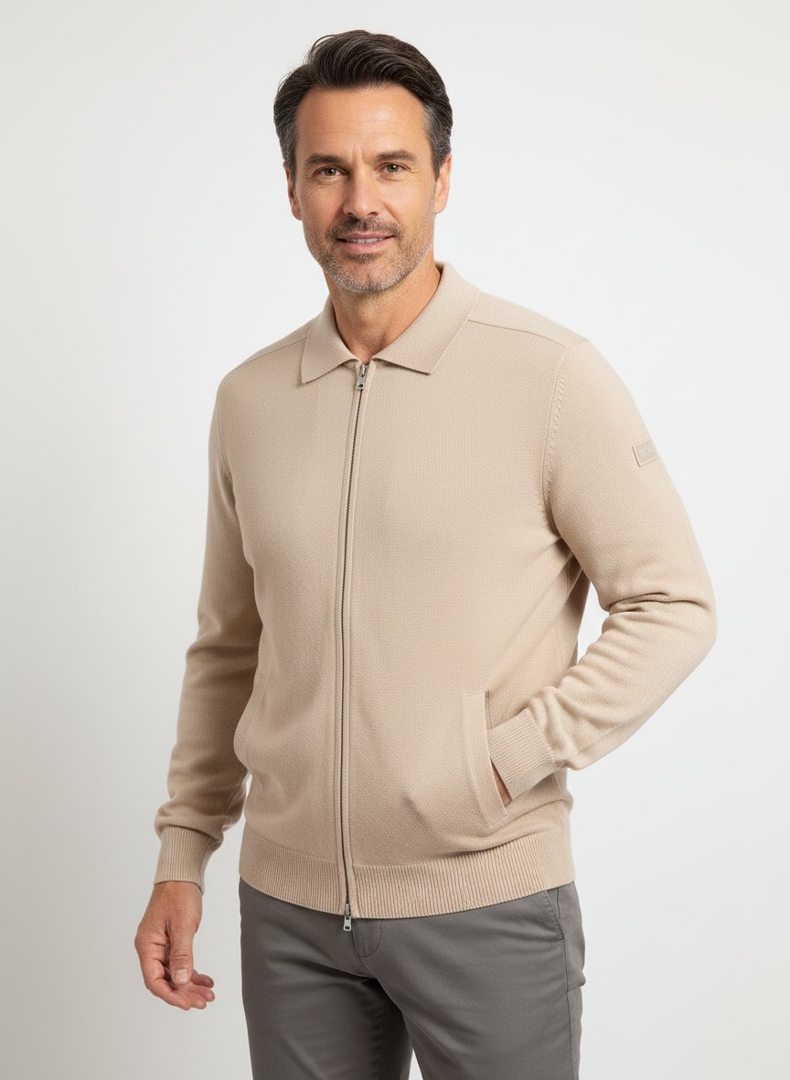 Cardigan; B&Tall, Bio-Baumwolle, ecru