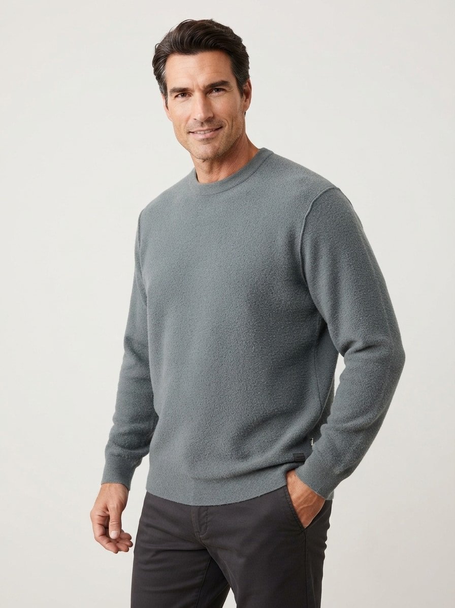 Pullover, Big&Tall, Schurwolle Bouclé, skipping stone