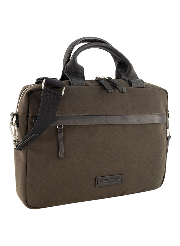 Laptop Tasche, Canvas-Leder, wooden earth