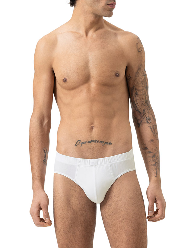 Mey Herren Slip weiß Baumwolle & Mix unifarben