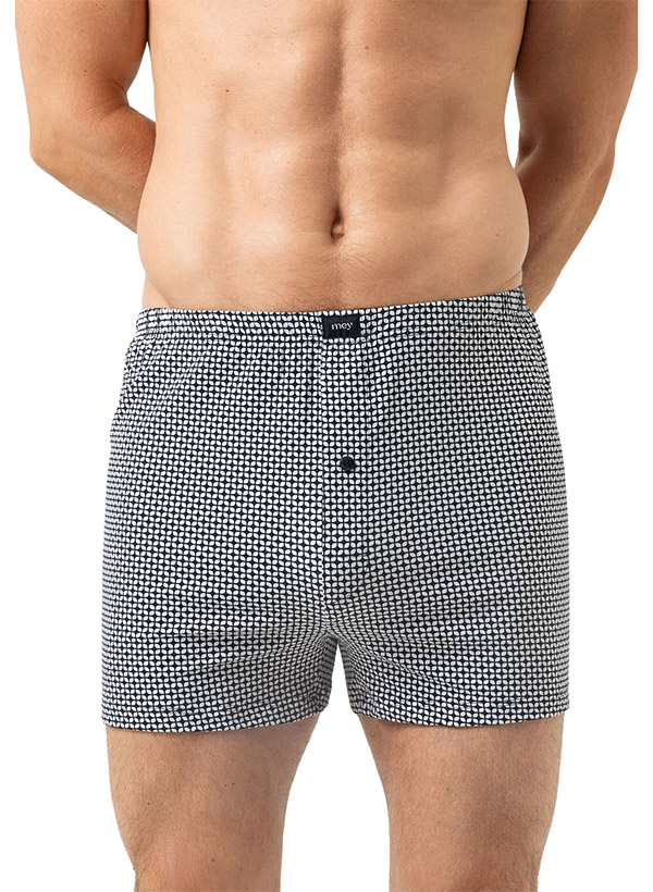 Mey Herren Boxershorts blau Baumwolle & Mix Gemustert