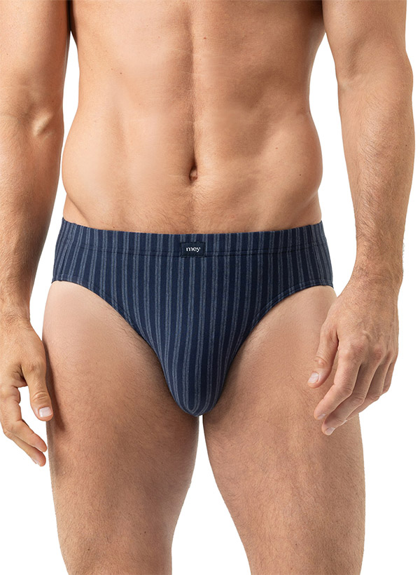 Mey Herren Unterwäsche blau Baumwolle & Mix Gestreift