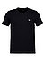 T-Shirt, Baumwoll-Stretch, schwarz - schwarz