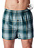 Boxerschorts, Baumwolle, bau-grün kariert - navy-tiefseegrün