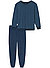 Pyjama, Baumwoll-Jersey, deep blue gemustert - navy