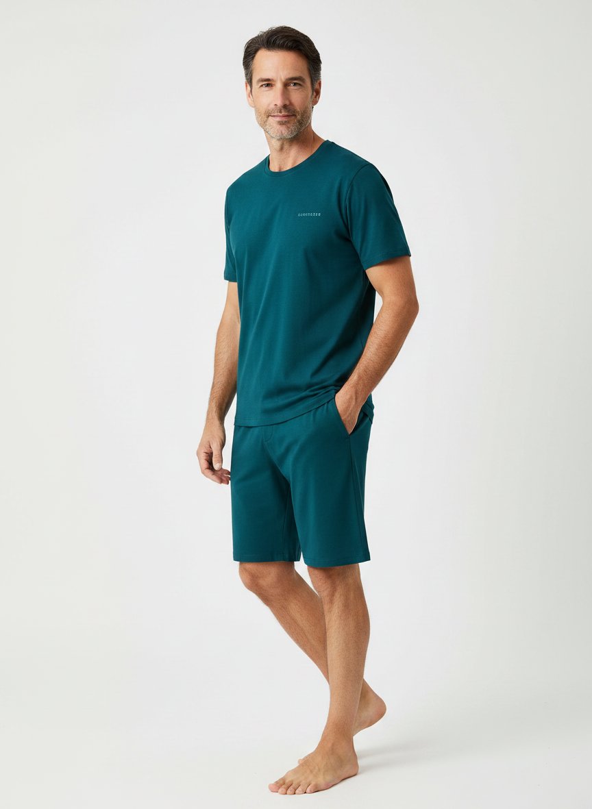 Pyjama, Jersey, tiefseegrün