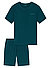 Pyjama, Jersey, tiefseegrün - tiefseegrün
