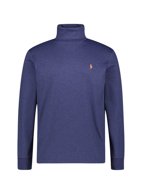 Rollkragenshirt, Baumwolle, navy melange