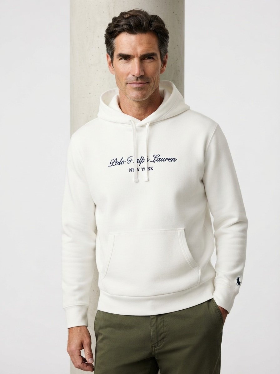 Hoodie, Baumwolle, weiß