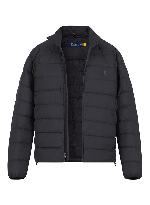Daunenjacke, Mikrofaser wasserabweisend, schwarz
