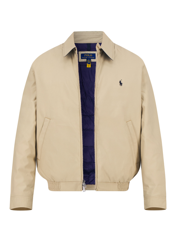 Daunenblouson, Mikrofaser wasserabweisend, khakibeige