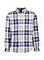 Hemd, Custom Fit, Flanell, Button Down, blau-creme kariert - ecru-navy