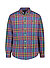Hemd, Custom Fit, Flanell, Button Down, blau-grün kariert - blau-grün