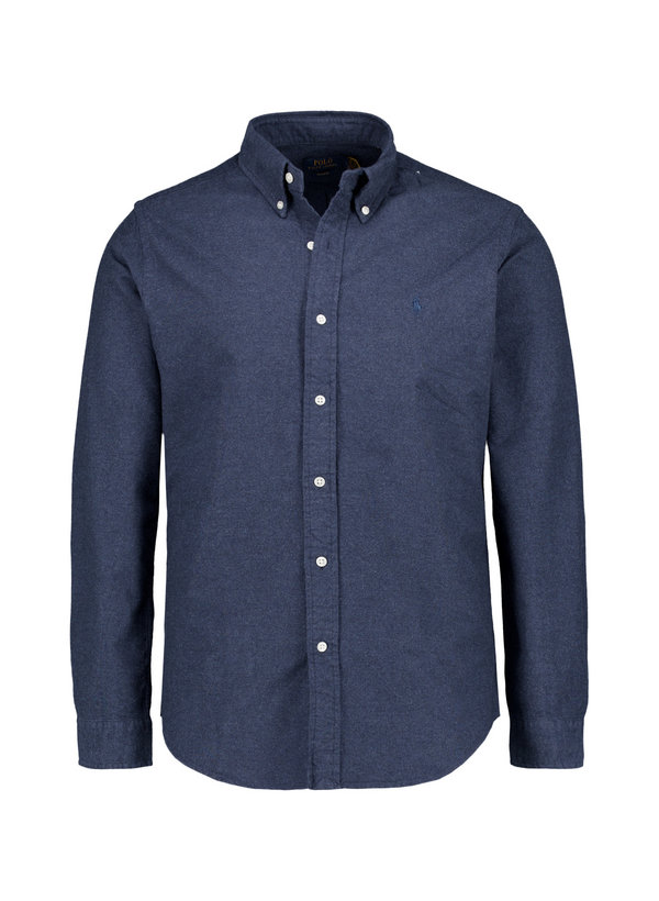 Hemd, Custom, Flanell, Button-Down, blau