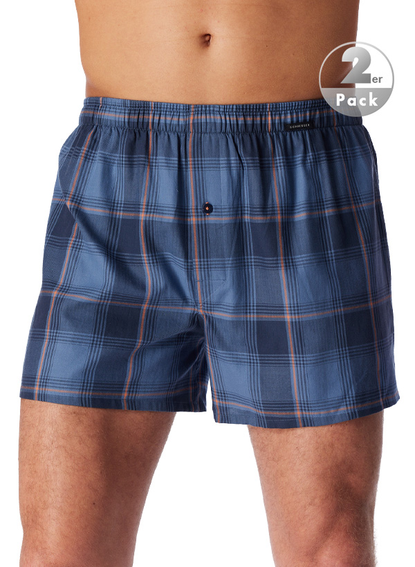 Boxershorts, Baumwolle, navy-tiefseegrün