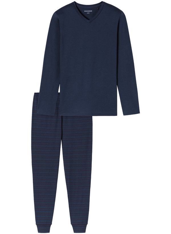 Pyjama, Baumwoll-Jersey, blau