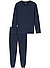 Pyjama, Baumwoll-Jersey, blau - dunkelblau