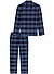 Pyjama, Flanell, faded denim kariert - dunkelnavy