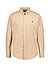Hemd, Custom Fit, Baumwolle, Button-Down, braunbeige gestreift - braun-weiß