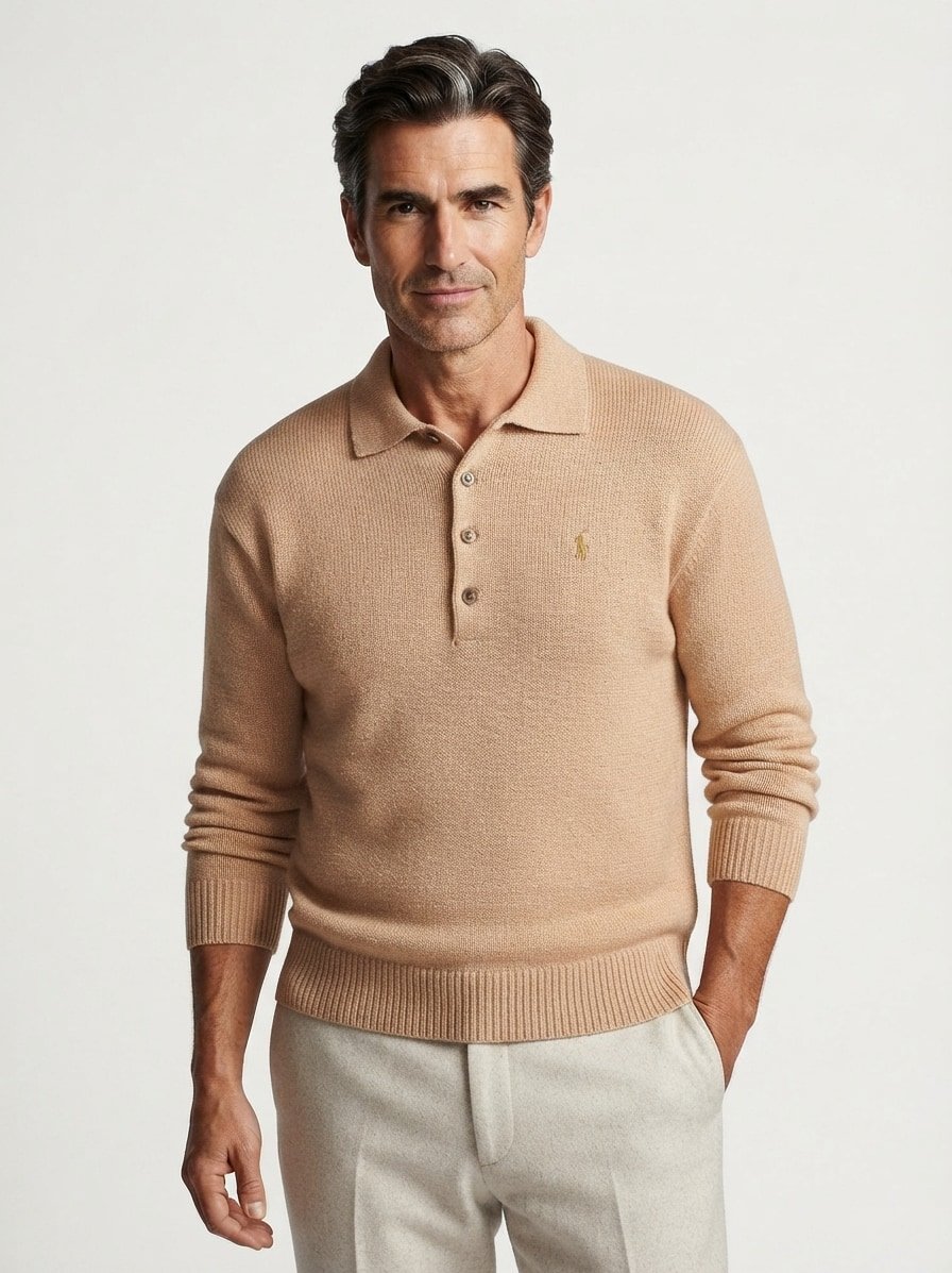 Pullover, Baumwolle, beige