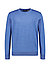 Pullover,  Merinowolle waschbar, blau meliert - blau